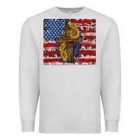 Dove Grey jesus christ with american flag Premium Sweatshirt - TumblerDesignByShophia