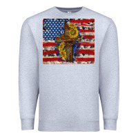 Heather Grey jesus christ with american flag Premium Sweatshirt - TumblerDesignByShophia