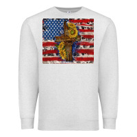 Oatmeal Heather jesus christ with american flag Premium Sweatshirt - TumblerDesignByShophia