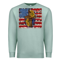 Seafoam jesus christ with american flag Premium Sweatshirt - TumblerDesignByShophia