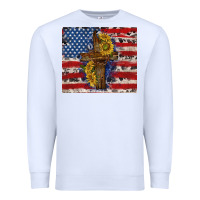 White jesus christ with american flag Premium Sweatshirt - TumblerDesignByShophia