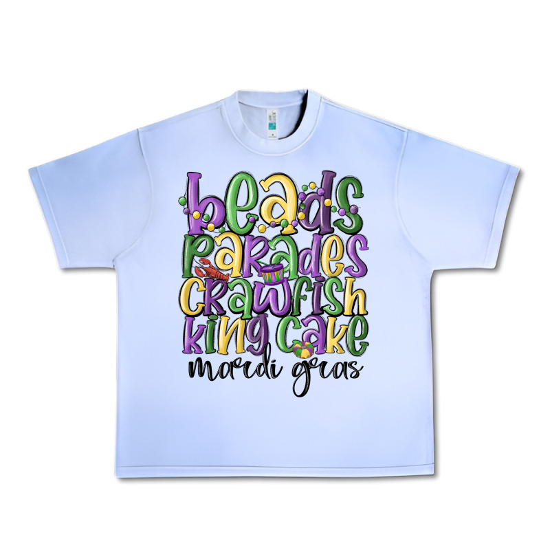 Beads Parades Crawfish King Cake Mardi Gras Urban Heavy Tee by MaliasSmallBusiness | Teevron