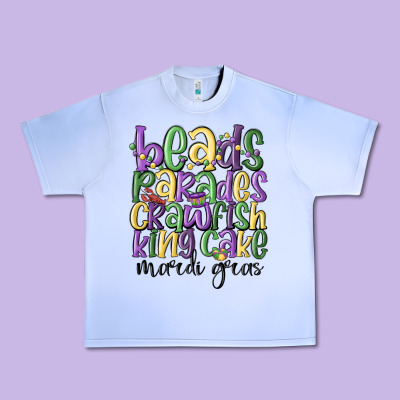Beads Parades Crawfish King Cake Mardi Gras Urban Heavy Tee Designed By Maliassmallbusiness