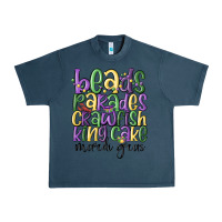 Midnight Navy beads parades crawfish king cake mardi gras Urban Heavy Tee - MaliasSmallBusiness