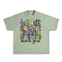 Oil Green beads parades crawfish king cake mardi gras Urban Heavy Tee - MaliasSmallBusiness