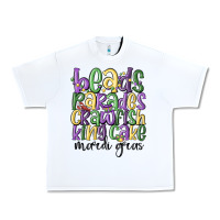 White beads parades crawfish king cake mardi gras Urban Heavy Tee - MaliasSmallBusiness