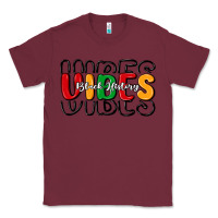 Burgundy black history vibes Classic Tee - MaliasSmallBusiness