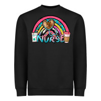 Black nurse rainbow Heavyweight Sweatshirt - NancyCooperArtShop