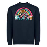 Navy nurse rainbow Heavyweight Sweatshirt - NancyCooperArtShop