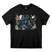 Black It's Freezing Season Heavy Core Tee - FaDigitalArtStudio