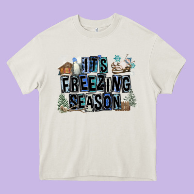 It's Freezing Season Heavy Core Tee Designed By Fadigitalartstudio