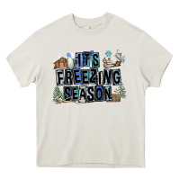 Cream It's Freezing Season Heavy Core Tee - FaDigitalArtStudio