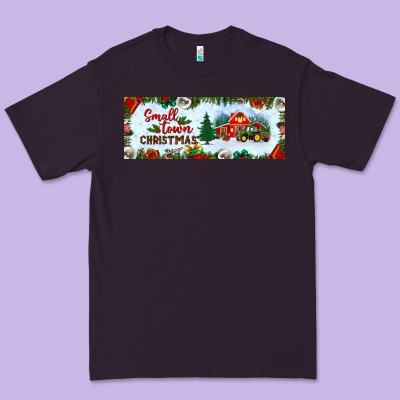 Small Town Christmas Premium Tee Designed By Bundleandbundleshop