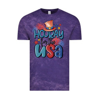 Cloud Purple hooray for the usa Vintage Tee - MaliasSmallBusiness
