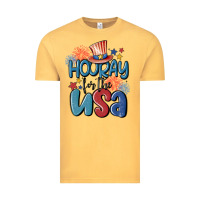 Vintage Mustard hooray for the usa Vintage Tee - MaliasSmallBusiness