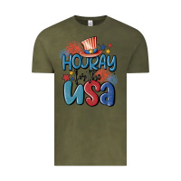 Vintage Olive hooray for the usa Vintage Tee - MaliasSmallBusiness