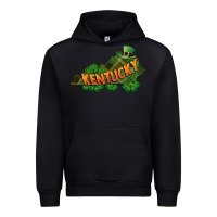 Black Kentucky map St. Patrick's Day Urban Hoodie - FaDigitalArtStudio