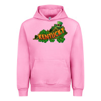 Fuchsia Pink Kentucky map St. Patrick's Day Urban Hoodie - FaDigitalArtStudio