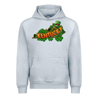 Heather Grey Kentucky map St. Patrick's Day Urban Hoodie - FaDigitalArtStudio