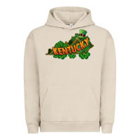 Pigment French Oak Kentucky map St. Patrick's Day Urban Hoodie - FaDigitalArtStudio