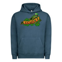 Pigment Midnight Navy Kentucky map St. Patrick's Day Urban Hoodie - FaDigitalArtStudio