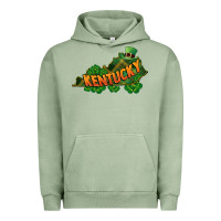 Pigment Oil Green Kentucky map St. Patrick's Day Urban Hoodie - FaDigitalArtStudio