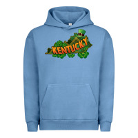 Pigment Pebble Blue Kentucky map St. Patrick's Day Urban Hoodie - FaDigitalArtStudio