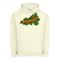 Pigment Pistachio Kentucky map St. Patrick's Day Urban Hoodie - FaDigitalArtStudio