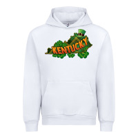 White Kentucky map St. Patrick's Day Urban Hoodie - FaDigitalArtStudio