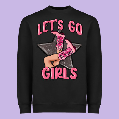 Lets Go Girls Cowgirl Boots Star Heavyweight Sweatshirt Designed By Maliassmallbusiness