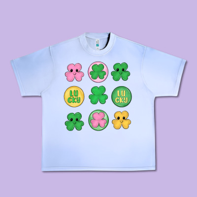 St.patrick's Day Clovers Urban Heavy Tee Designed By Maliassmallbusiness