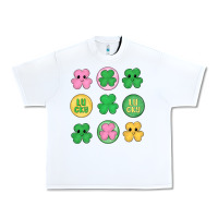 White st.patrick's day clovers Urban Heavy Tee - MaliasSmallBusiness