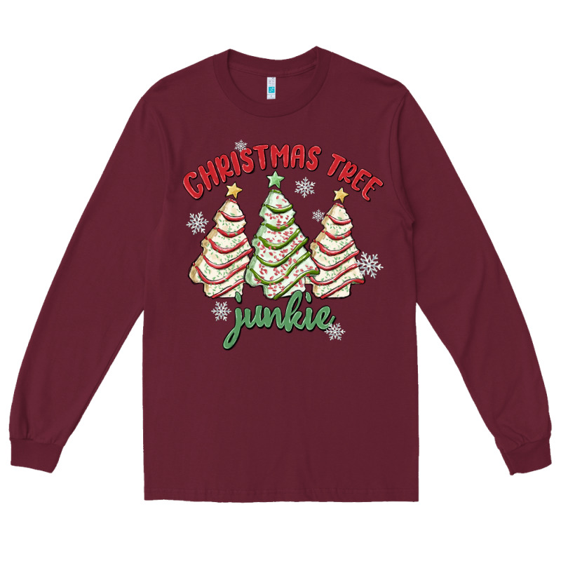 Christmas Tree Junkie Long Sleeve Tee by MaliasSmallBusiness | Teevron