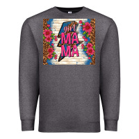 Charcoal Heather girl mama thunder with flowers Premium Sweatshirt - TumblerDesignByShophia