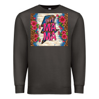 Smoke girl mama thunder with flowers Premium Sweatshirt - TumblerDesignByShophia