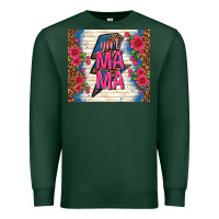 Sports Green girl mama thunder with flowers Premium Sweatshirt - TumblerDesignByShophia