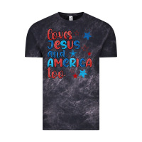 Cloud Black love jesus and america too Vintage Tee - JahusDesignShop