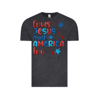 Vintage Black love jesus and america too Vintage Tee - JahusDesignShop