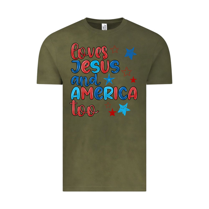Love Jesus And America Too Vintage Tee by JahusDesignShop | Teevron
