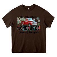 Chocolate Brown It's The Most Wonderful Time Of The Year Heavy Core Tee - FaDigitalArtStudio