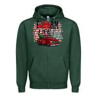 Sports Green Farm Life Christmas Zipper Hoodie - Bettercallsaul