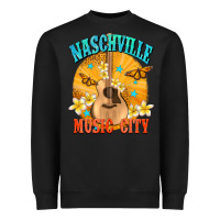 Black naschville music city Heavyweight Sweatshirt - NancyCooperArtShop