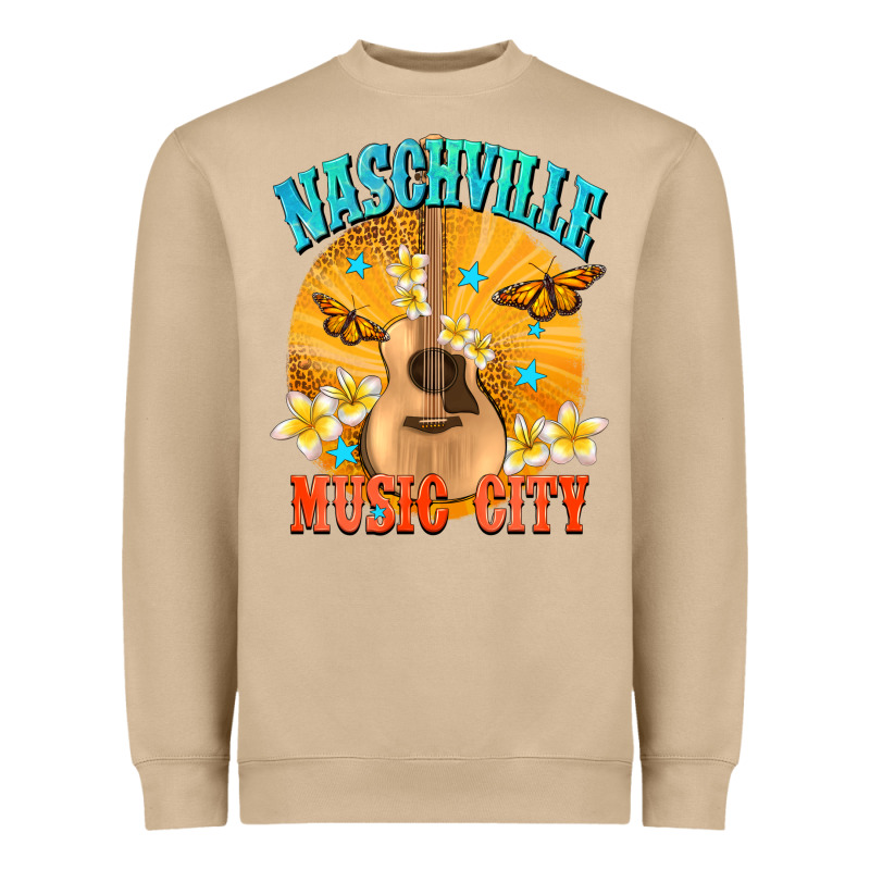 Naschville Music City Heavyweight Sweatshirt by NancyCooperArtShop | Teevron