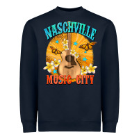 Navy naschville music city Heavyweight Sweatshirt - NancyCooperArtShop