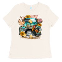 Bone farm truck farm animals Ladies Tee - FaDigitalArtStudio