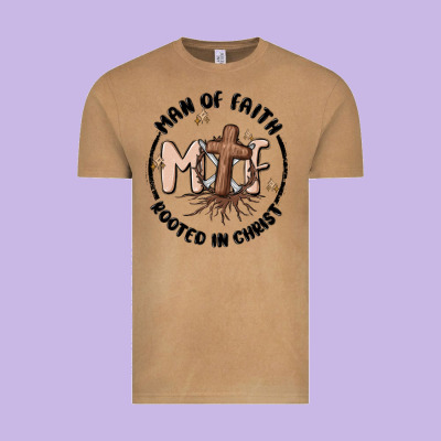 Man Of Faith Vintage Tee Designed By Maliassmallbusiness