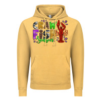 Vintage Mustard crawfish season mardi gras carnival Vintage Hoodie - Jasminsmagicworld