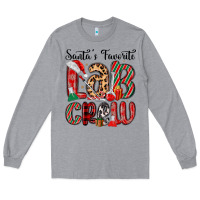 Heather Grey santa s favorite lab crew Long Sleeve Tee - MaliasSmallBusiness