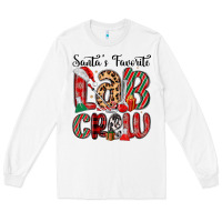 White santa s favorite lab crew Long Sleeve Tee - MaliasSmallBusiness