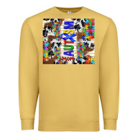 Antique Gold autism mom puzzle ribbon Premium Sweatshirt - TumblerDesignByShophia